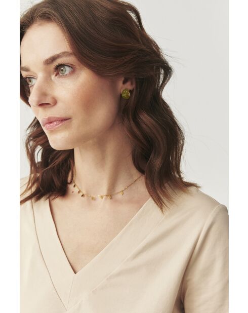 Hellbeige Strickbluse Refi