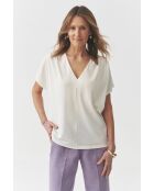 Cremefarbene Strickbluse Kala