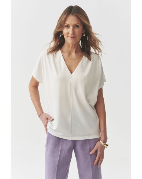 Cremefarbene Strickbluse Kala