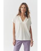 Cremefarbene Strickbluse Kala