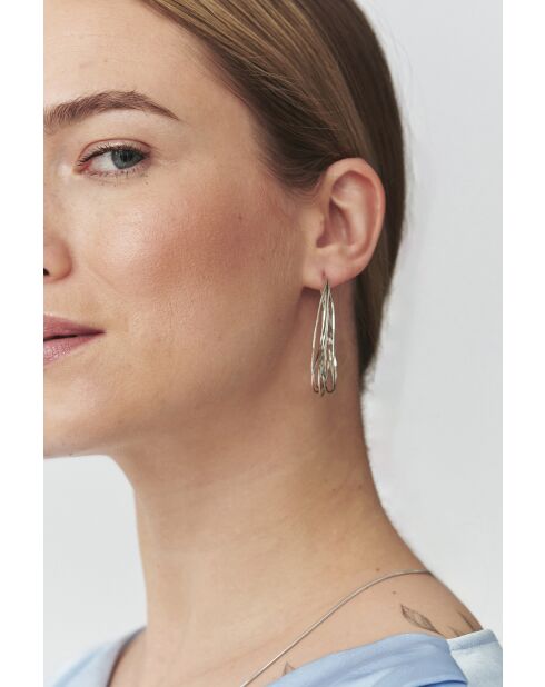 Snaky zilveren oorbellen