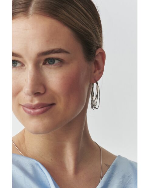 Snaky zilveren oorbellen