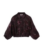 Chemise Brini maroon bordo sequin