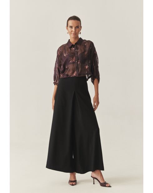 Chemise Brini maroon bordo sequin