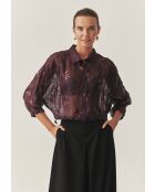 Chemise Brini maroon bordo sequin