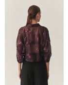 Chemise Brini maroon bordo sequin