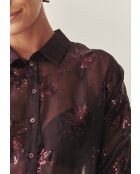 Chemise Brini maroon bordo sequin