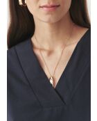 Marineblauwe gebreide blouse Navix