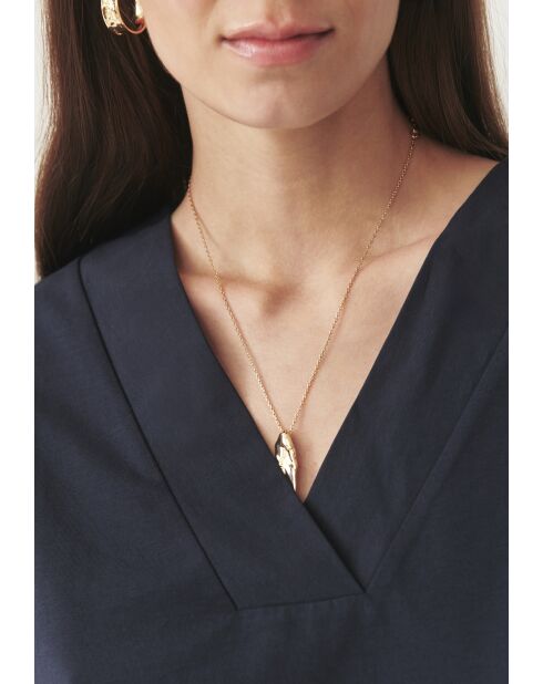 Marineblauwe gebreide blouse Navix