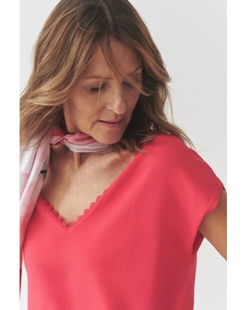 Blouse tricotée Dandy coral
