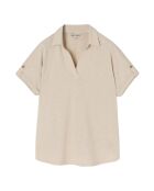 Beigefarbene Melange-Strickbluse Ambrila