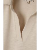 Beigefarbene Melange-Strickbluse Ambrila