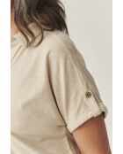 Beigefarbene Melange-Strickbluse Ambrila