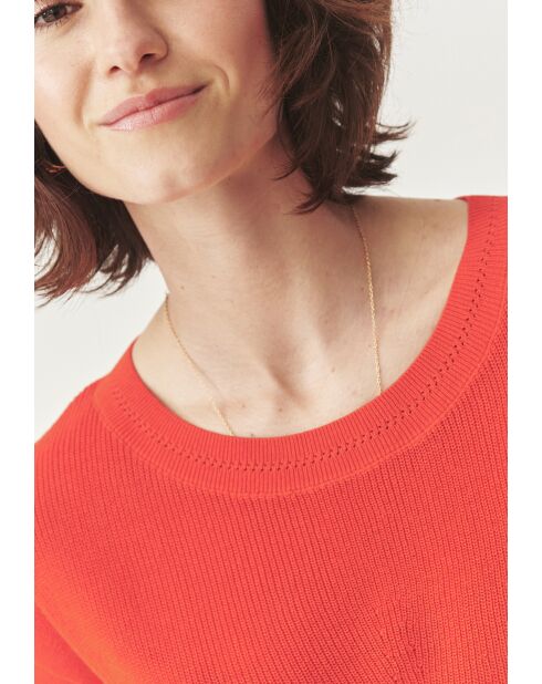 Zito 2 oranje gebreide blouse