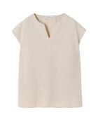 Beiges meliertes Top Krina