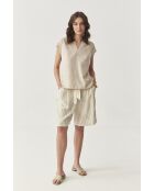 Beiges meliertes Top Krina