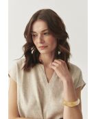 Beiges meliertes Top Krina