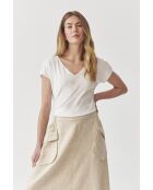 Sorna weiße Strickbluse