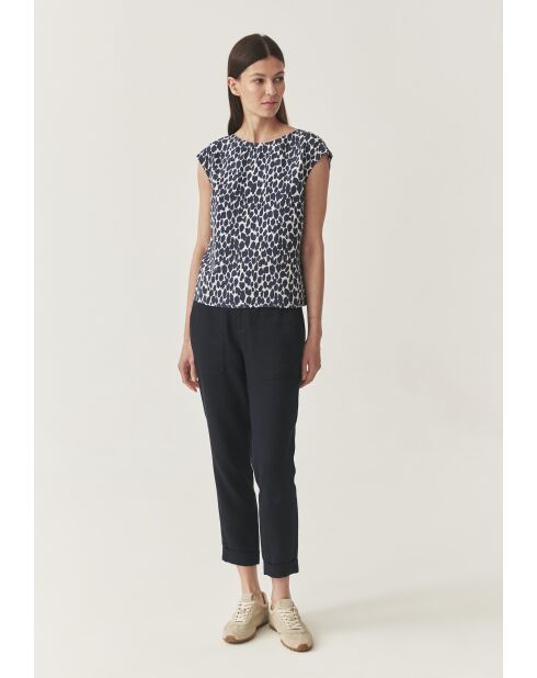 Marineblaues Top Raela