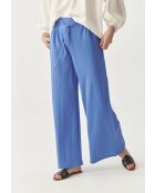 Blauwe gebreide broek Namaliko