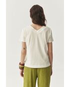 Cremefarbene Strickbluse Refi