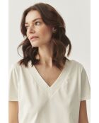 Cremefarbene Strickbluse Refi