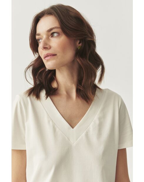 Cremefarbene Strickbluse Refi