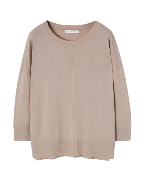 Beiger melierter Pullover Nala