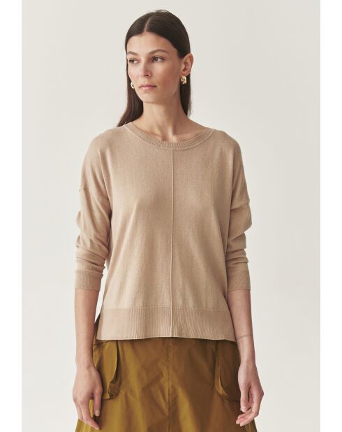 Beiger melierter Pullover Nala