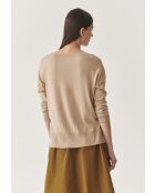 Beiger melierter Pullover Nala