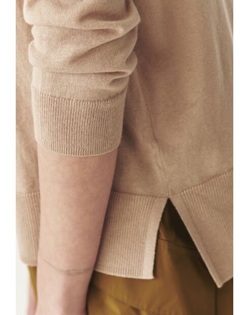 Beiger melierter Pullover Nala