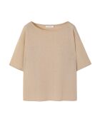 Beiger melierter Pullover Asha