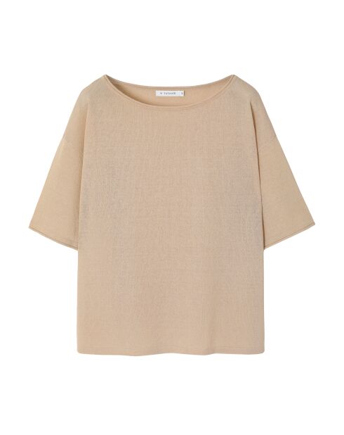 Beiger melierter Pullover Asha