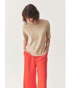 Beiger melierter Pullover Asha