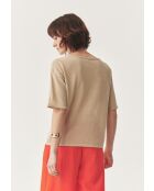 Beiger melierter Pullover Asha