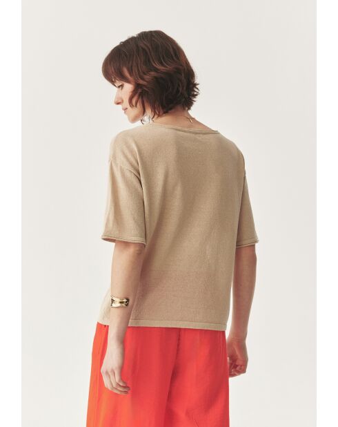 Beiger melierter Pullover Asha