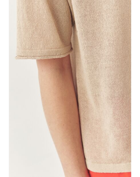 Beiger melierter Pullover Asha