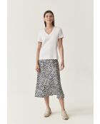 Satini Cz marineblauer Rock