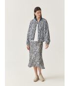 Satini Cz marineblauer Rock