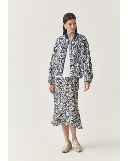 Marineblauwe rok Satini Cz