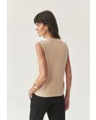 Blouse tricotée Kezi beige