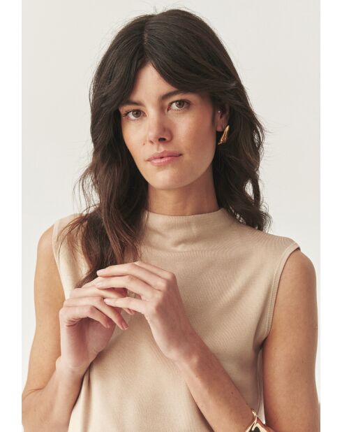 Blouse tricotée Kezi beige