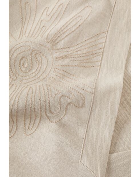 Celia 1 beigefarbene Melange-Strickbluse