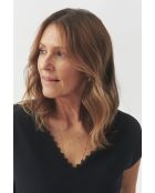 Marineblaue Strickbluse Dandy