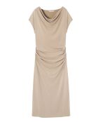 Selini gebreide jurk beige melange