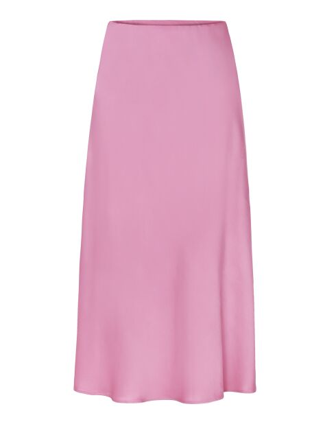 Rosafarbener Satinirock