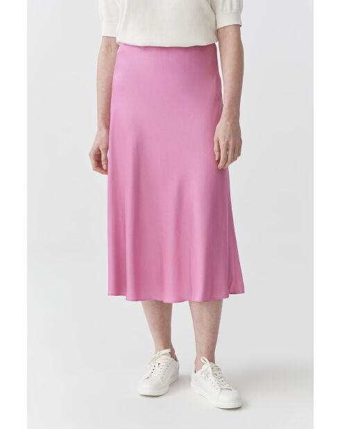 Roze satijnen rok