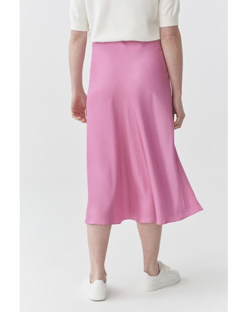 Roze satijnen rok
