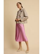 Rosafarbener Satinirock