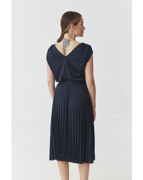 Marineblaues Strickkleid Luri